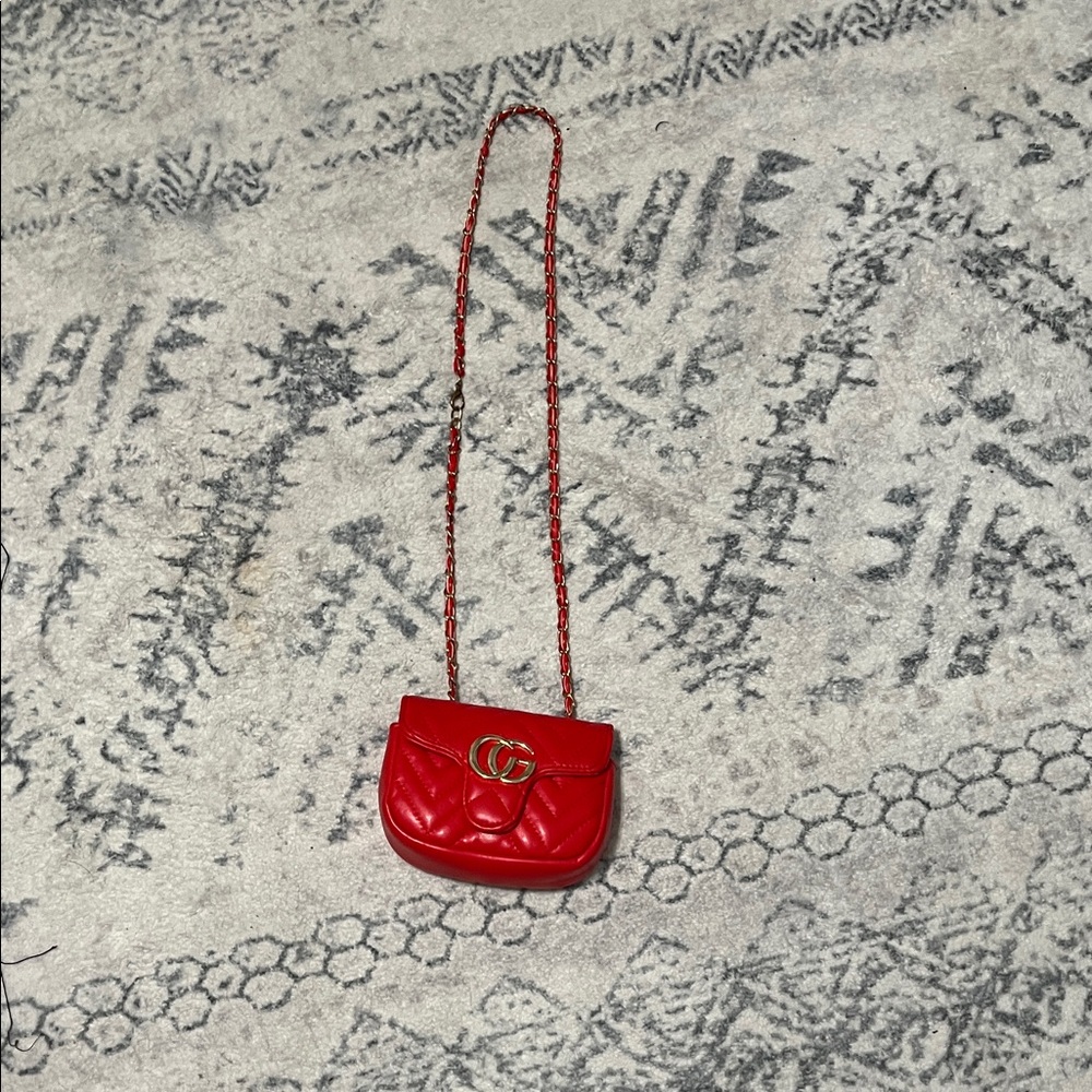 Red Quilted Crossbody Bag